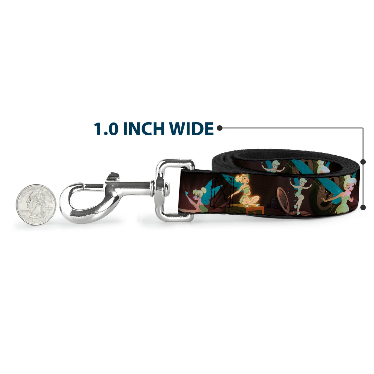 Dog Leash - TINK LUXE Sketch Black/Multi Neon Dog Leashes Disney