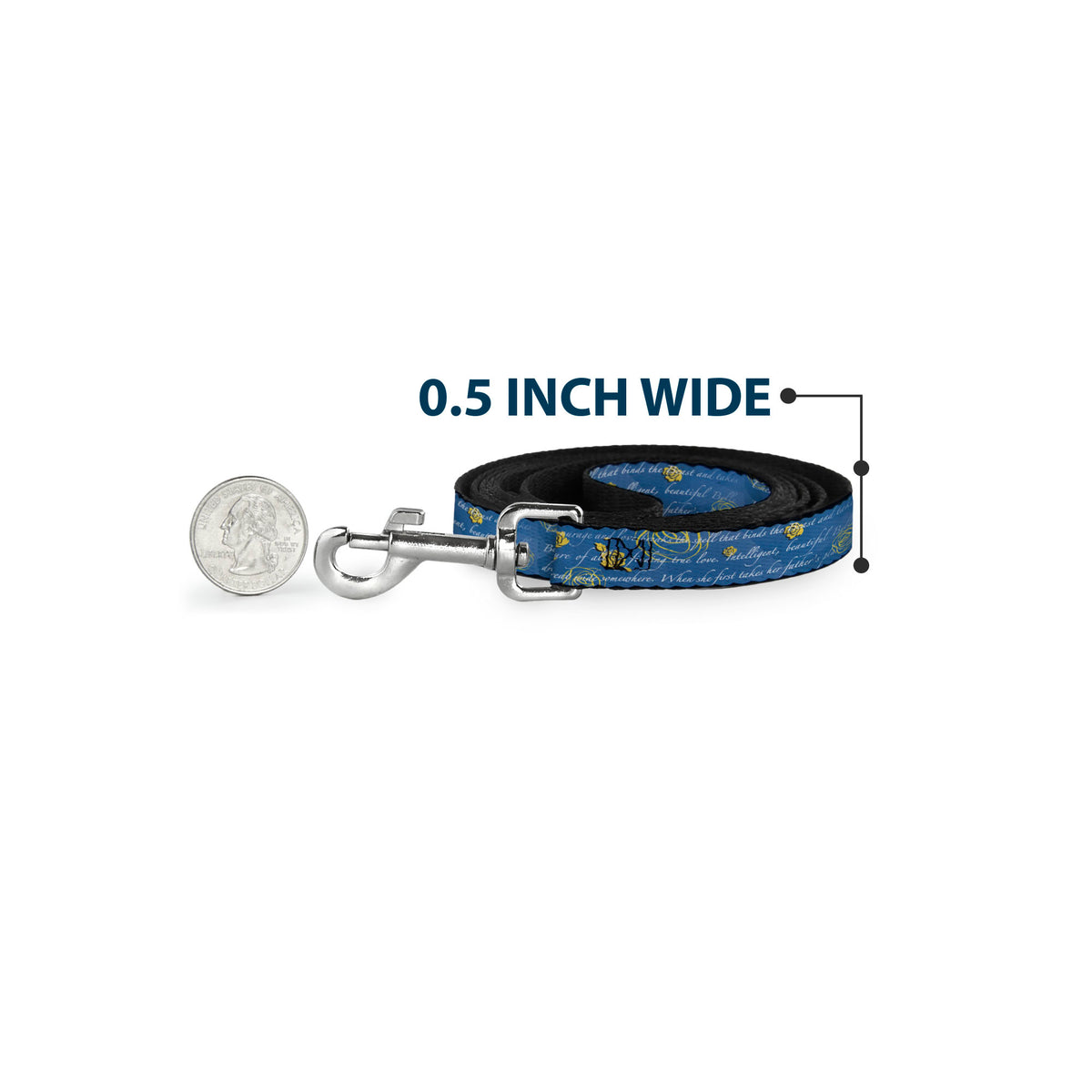 Dog Leash - Beauty & the Beast Story Script Dog Leashes Disney
