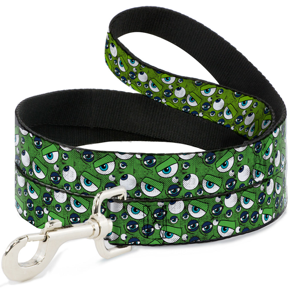 Dog Leash - Monsters Inc. Eye Collage Weathered Greens/Blues Dog Leashes Disney
