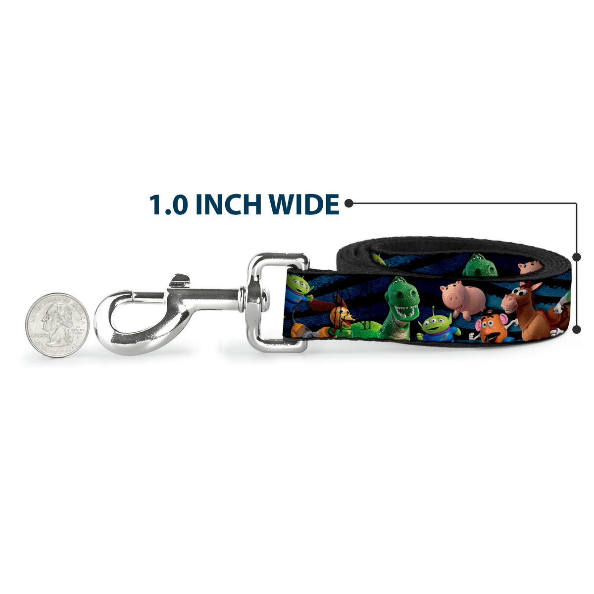 Dog Leash - Toy Story Characters Running Denim Rays Dog Leashes Disney
