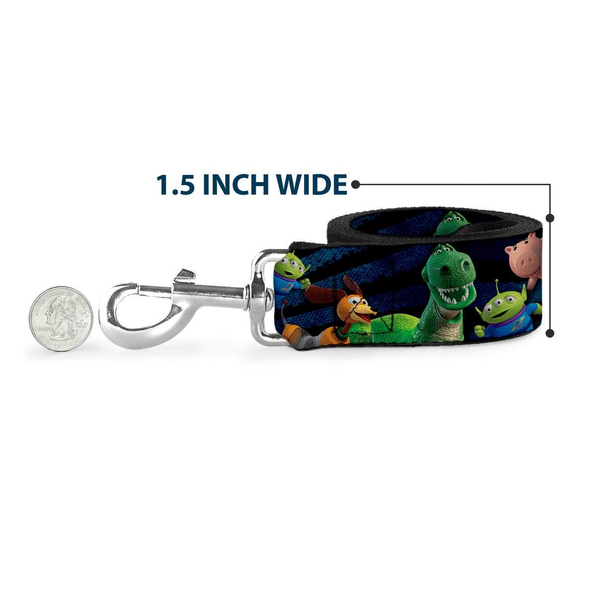 Dog Leash - Toy Story Characters Running Denim Rays Dog Leashes Disney