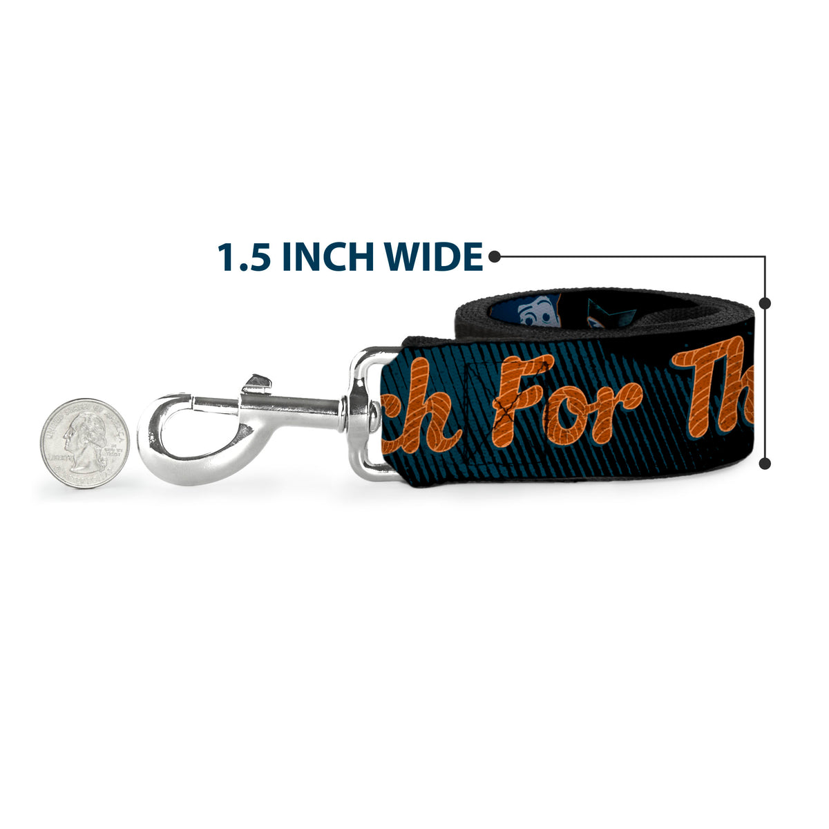 Dog Leash - Woody REACH FOR THE SKY Denim Blue Print Dog Leashes Disney
