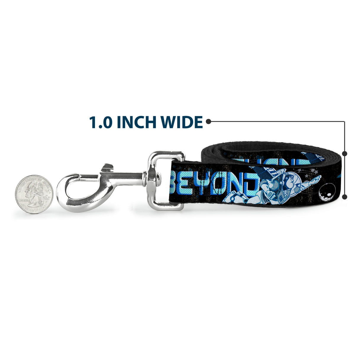 Dog Leash - Buzz Poses/Stars TO INFINITY AND BEYOND Black/Blues Dog Leashes Disney
