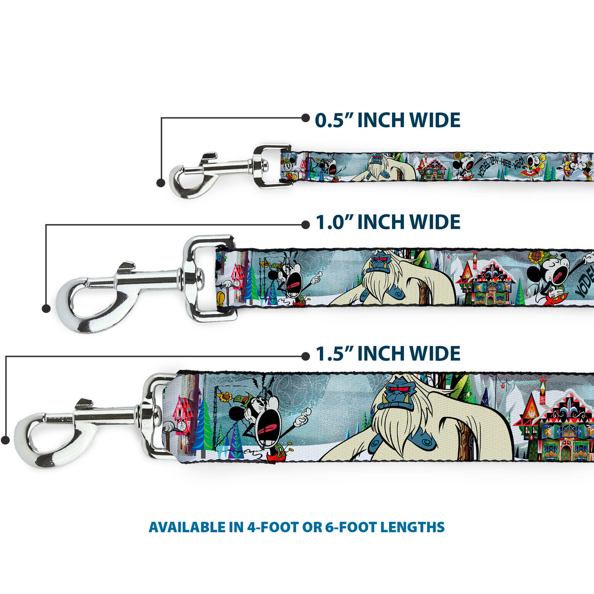 Dog Leash - Mickey & Minnie Yodelberg Scenes Dog Leashes Disney