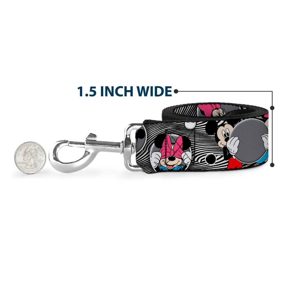 Dog Leash - Moana Poses and Pua Flowers Blues Dog Leashes Disney