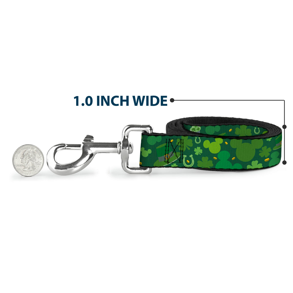Dog Leash - St. Patrick's Day Mickey Collage Greens Dog Leashes Disney