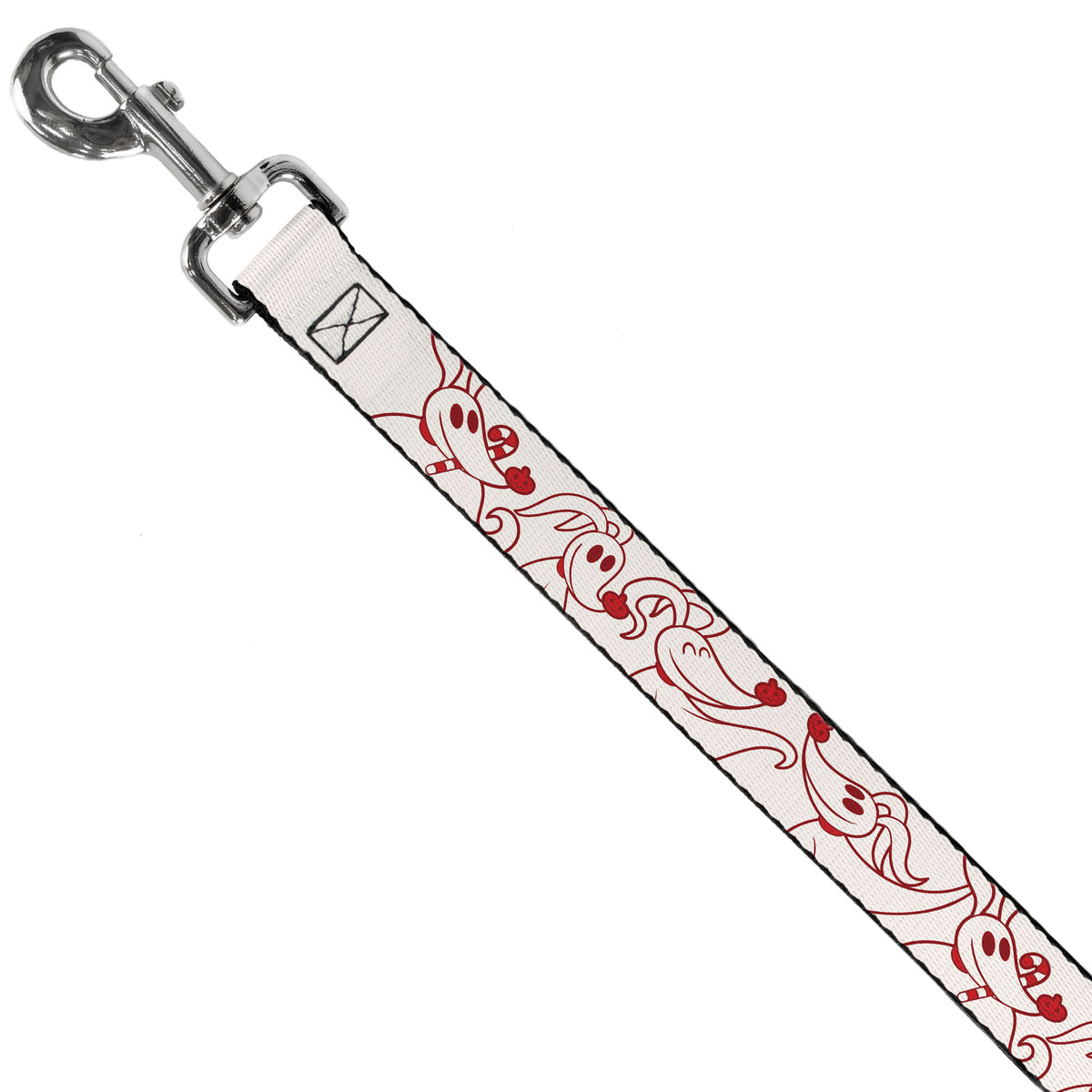 Dog Leash - The Nightmare Before Christmas Zero Candy Cane Poses White/Reds Dog Leashes Disney