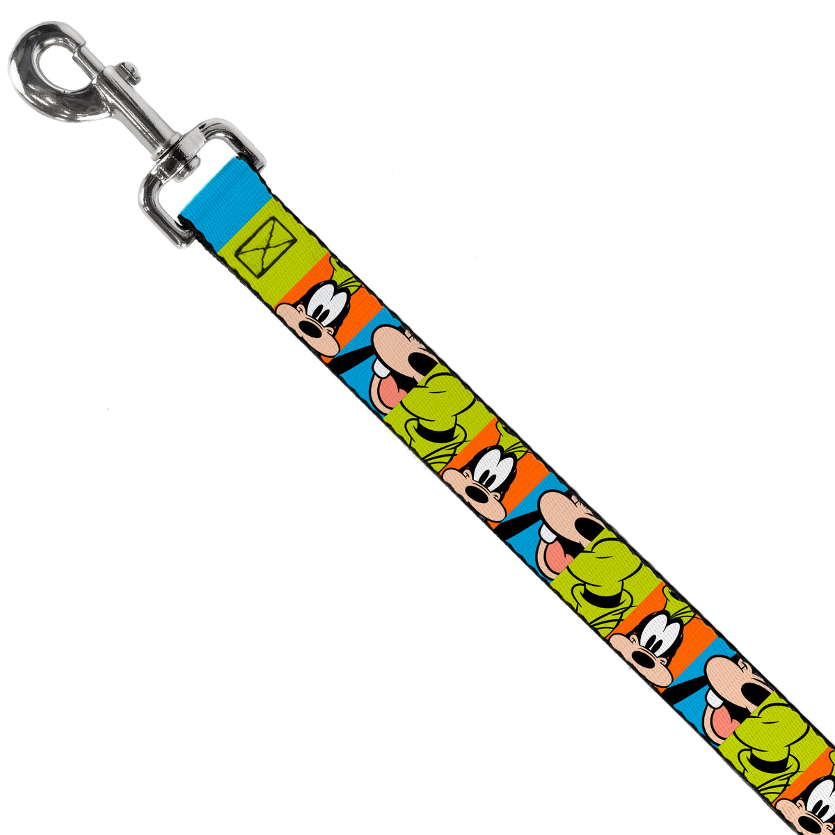 Dog Leash - Goofy Face and Hat Blocks Multi Color Dog Leashes Disney