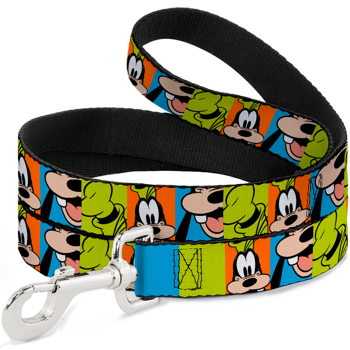 Dog Leash - Goofy Face and Hat Blocks Multi Color Dog Leashes Disney