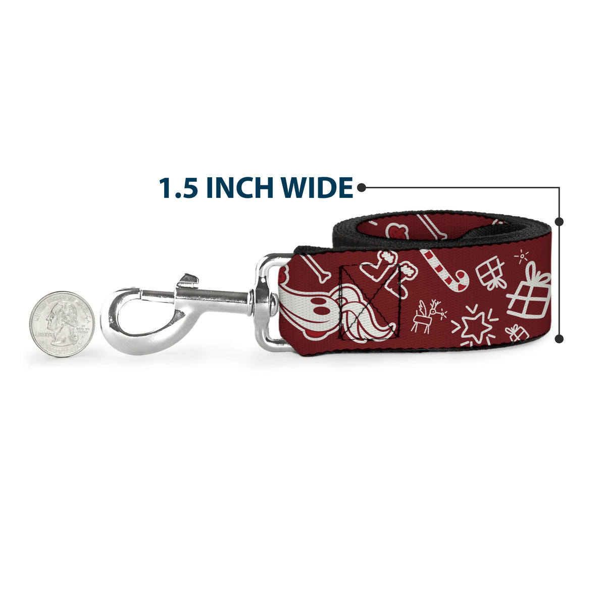Dog Leash - The Nightmare Before Christmas Icons Collage Burgundy/Reds Dog Leashes Disney
