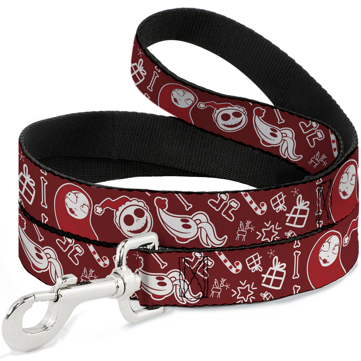 Dog Leash - The Nightmare Before Christmas Icons Collage Burgundy/Reds Dog Leashes Disney