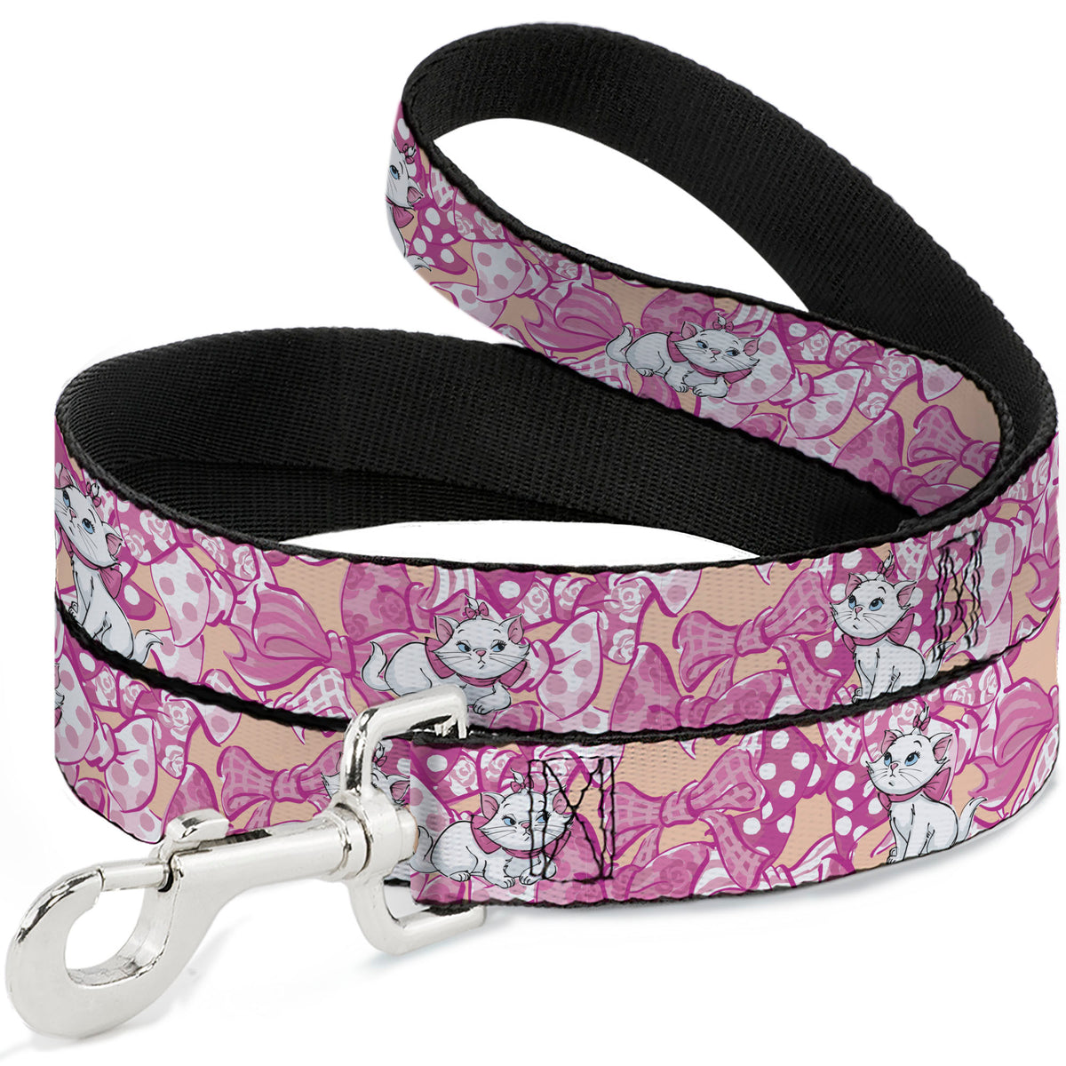 Dog Leash - Aristocats Marie Poses and Bows Yellow/Pinks Dog Leashes Disney