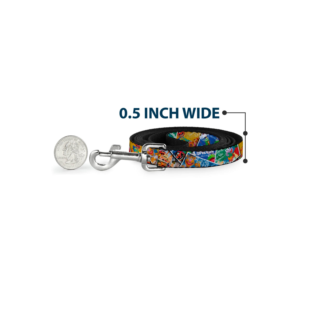 Dog Leash - Muppets Postage Stamps Stacked Dog Leashes Disney