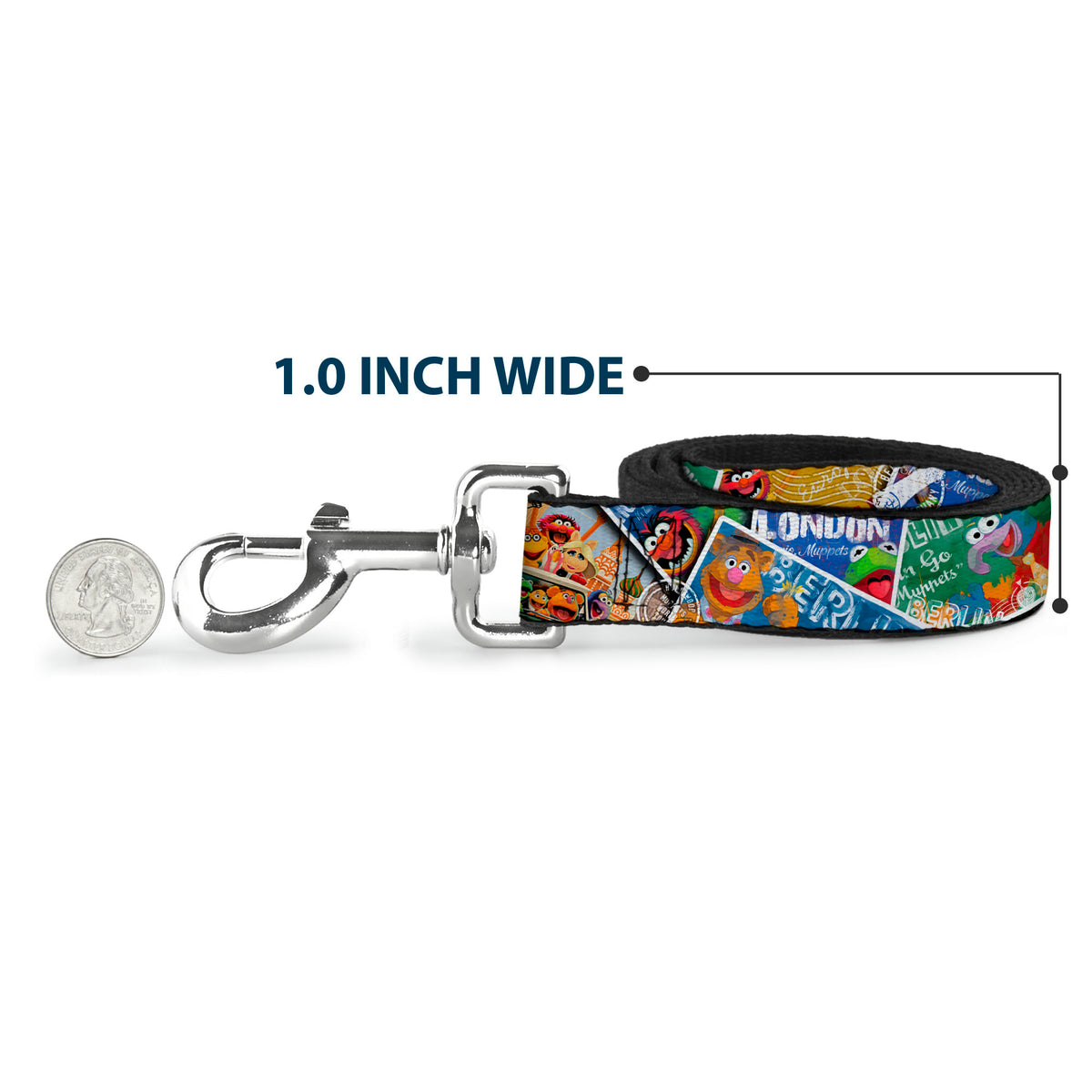 Dog Leash - Muppets Postage Stamps Stacked Dog Leashes Disney