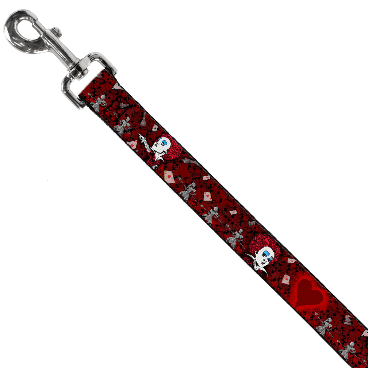 Dog Leash - Queen of Hearts Poses/Hearts/Cards Reds/Black Dog Leashes Disney