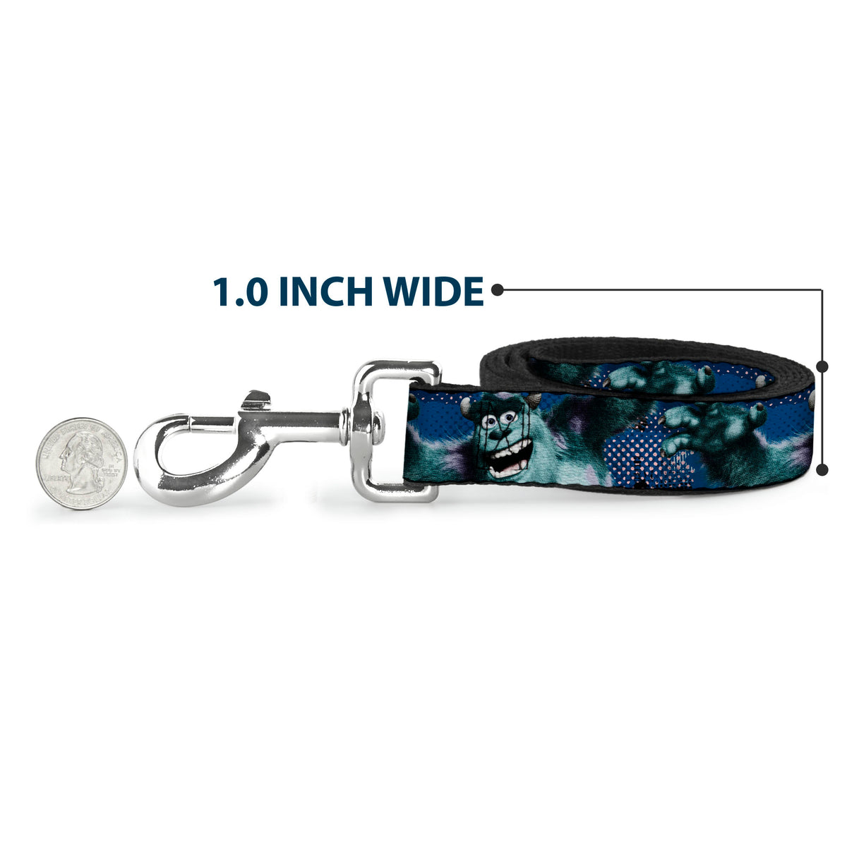 Dog Leash - Sulley Scare Pose/Dots Blues/White Dog Leashes Disney