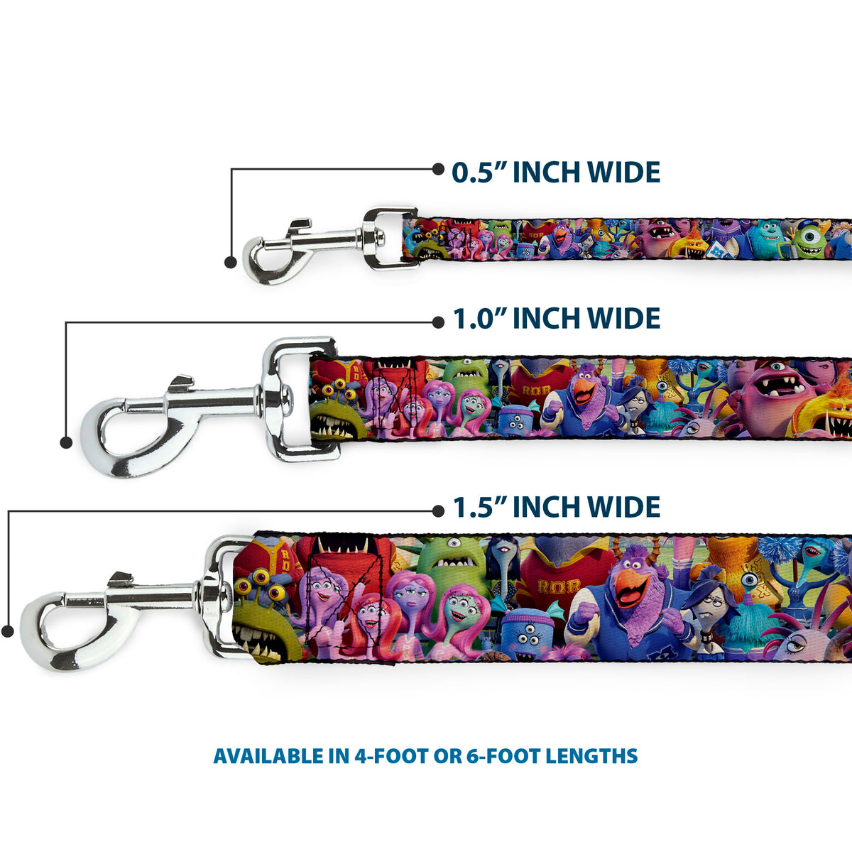 Dog Leash - Monsters University Monsters Stacked Dog Leashes Disney