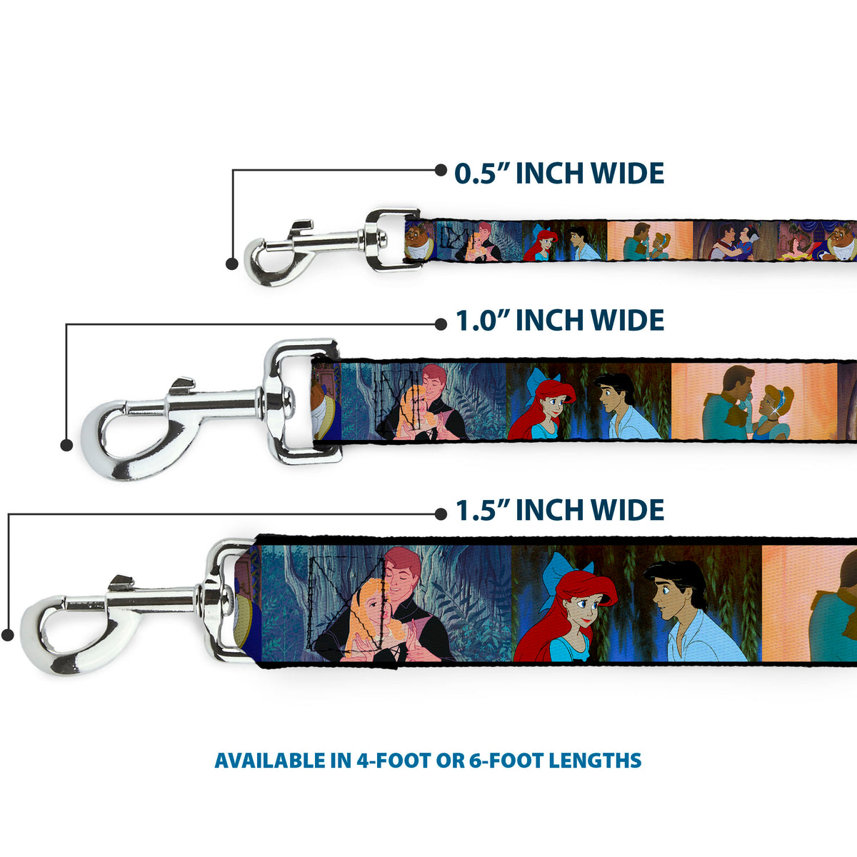 Dog Leash - Disney Princess Scenes Framed Dog Leashes Disney