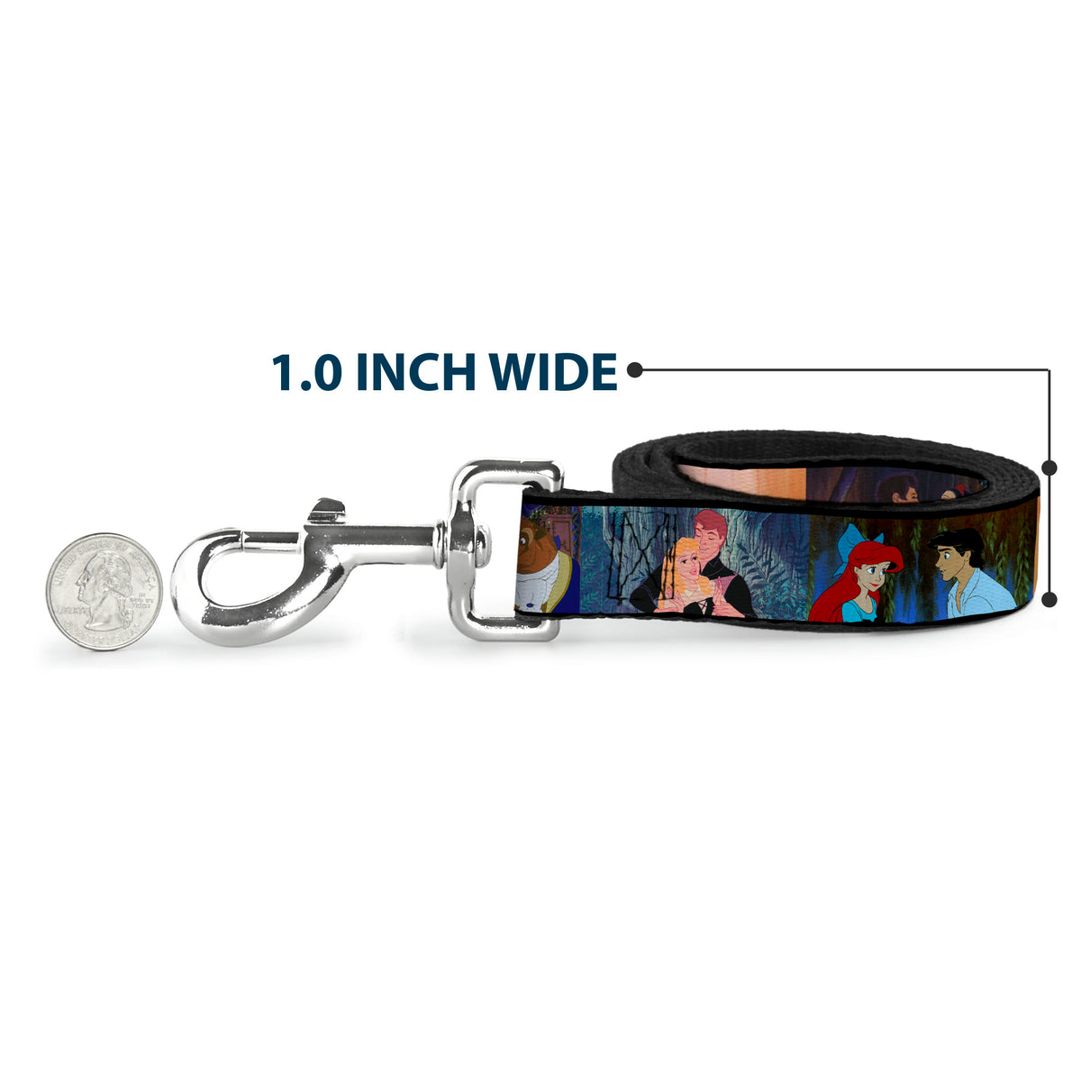 Dog Leash - Disney Princess Scenes Framed Dog Leashes Disney