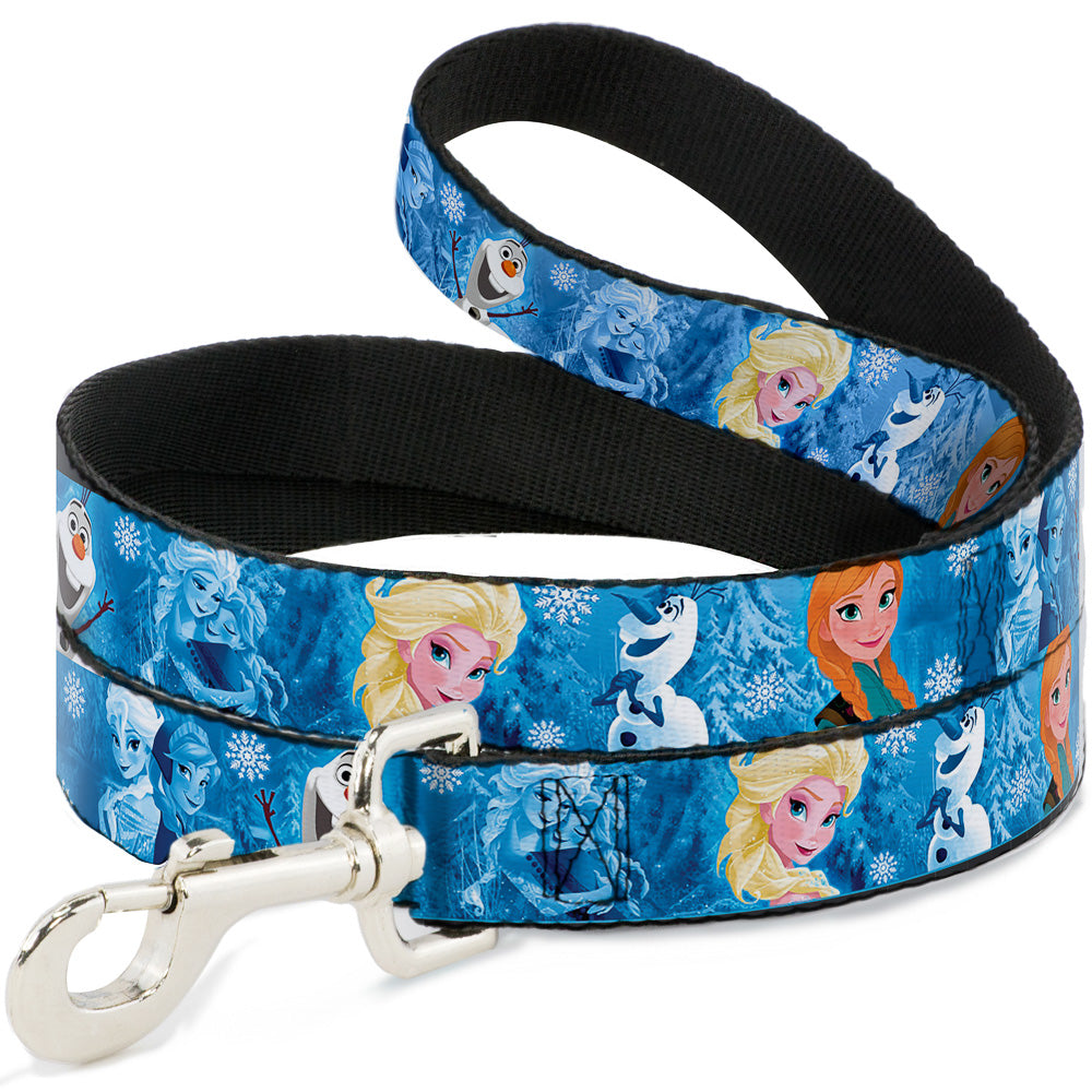Dog Leash - Frozen Character Poses Blues Dog Leashes Disney