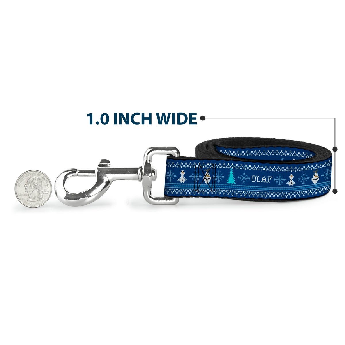Dog Leash - Olaf/Snowflakes Stitch Blues/White Dog Leashes Disney
