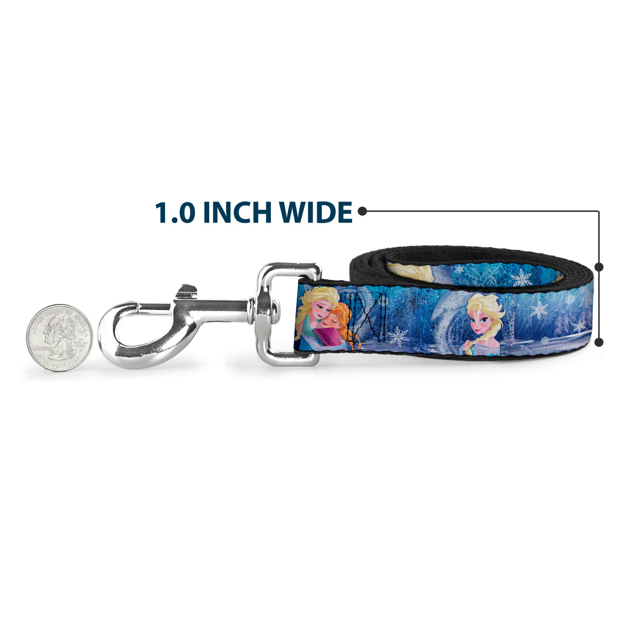 Dog Leash - Frozen Elsa the Snow Queen Poses/Snowflakes Dog Leashes Disney