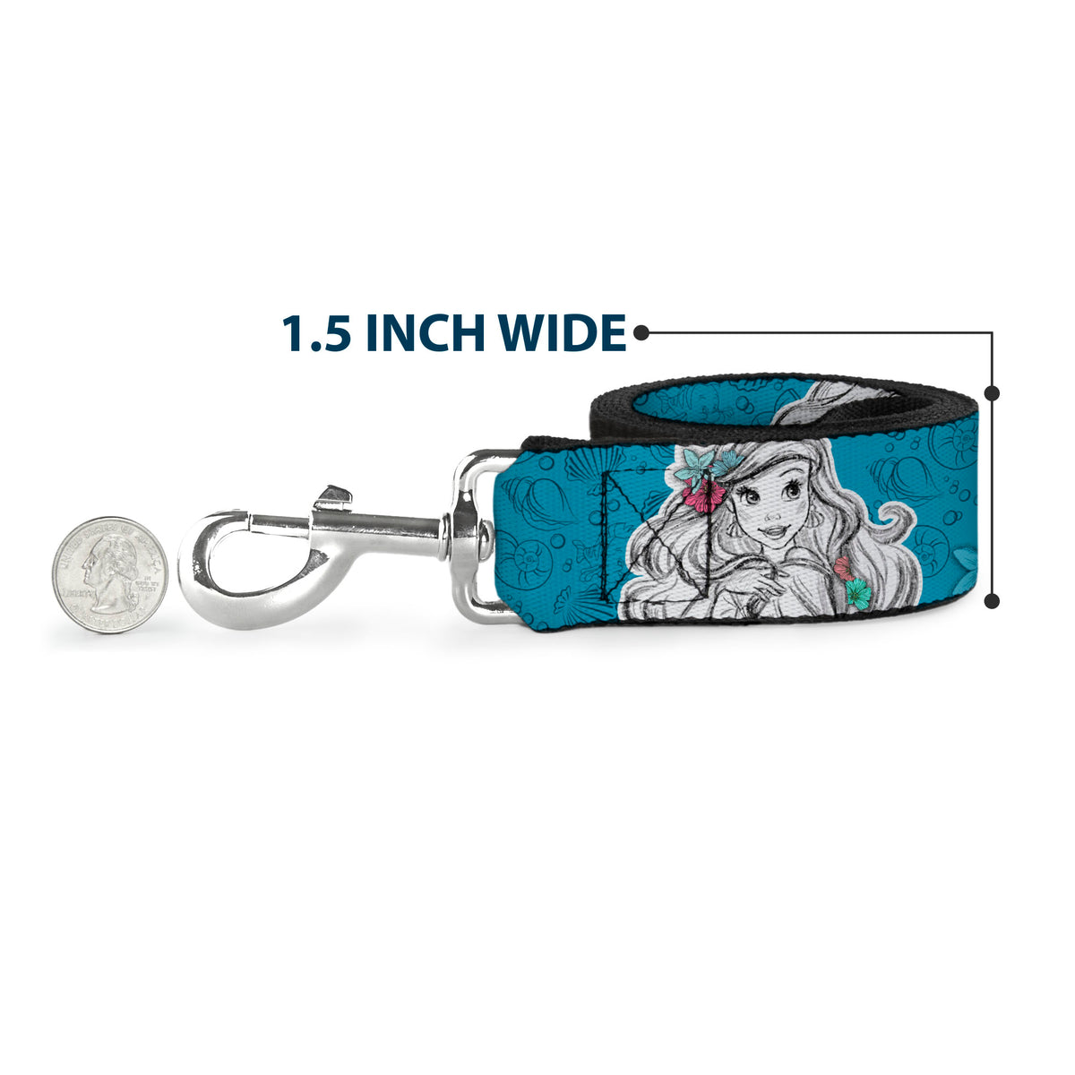 Dog Leash - Mickey Mouse Expressions Scattered Black/White Dog Leashes Disney