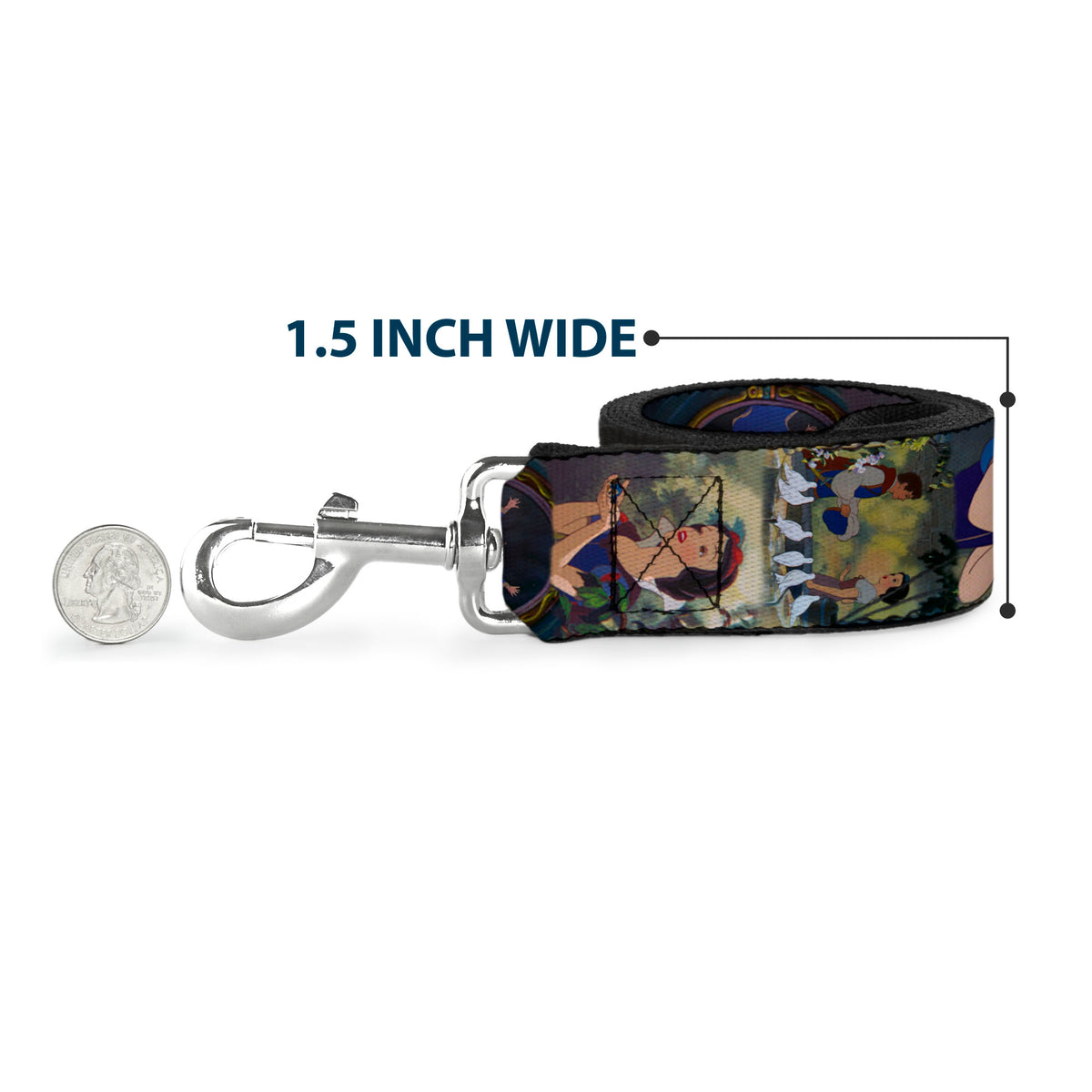 Dog Leash - Electric Stitch Poses Black/Neon Blue Dog Leashes Disney