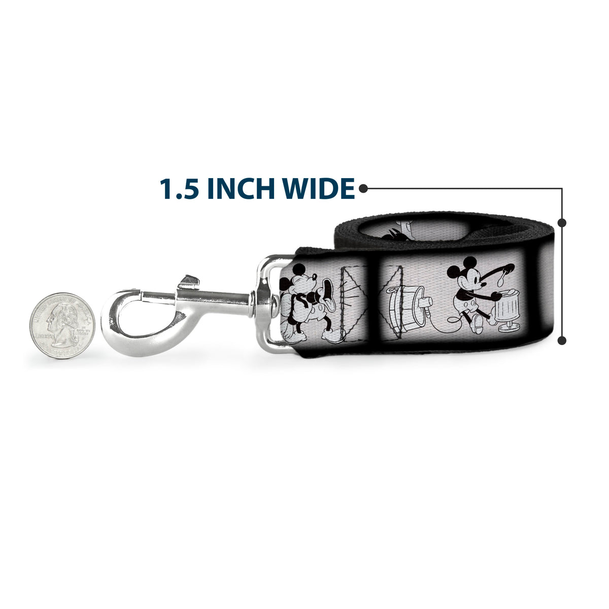 Dog Leash - Olaf Heart Raindrop Sketch Blues/Black Dog Leashes Disney