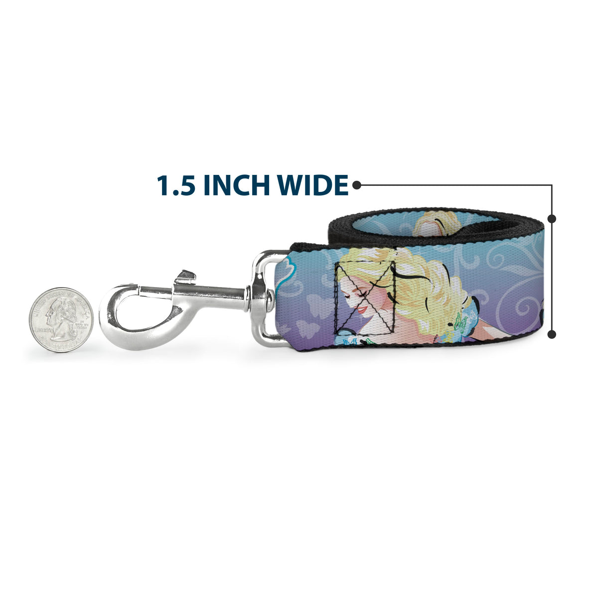 Dog Leash - Ariel Poses Coral & Castle Blues/Reds Dog Leashes Disney