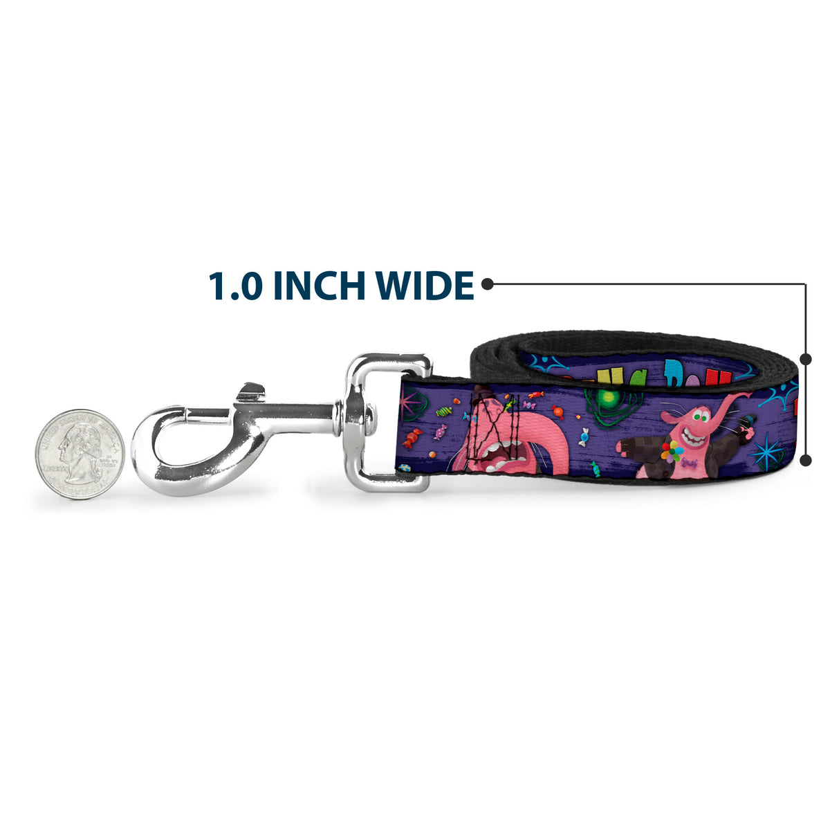 Dog Leash - BING BONG Poses/Candy Purples/Multi Color Dog Leashes Disney