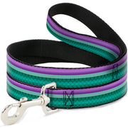 Dog Leash - Little Mermaid Stripe/Shell Purple/Green/Gold Dog Leashes Disney