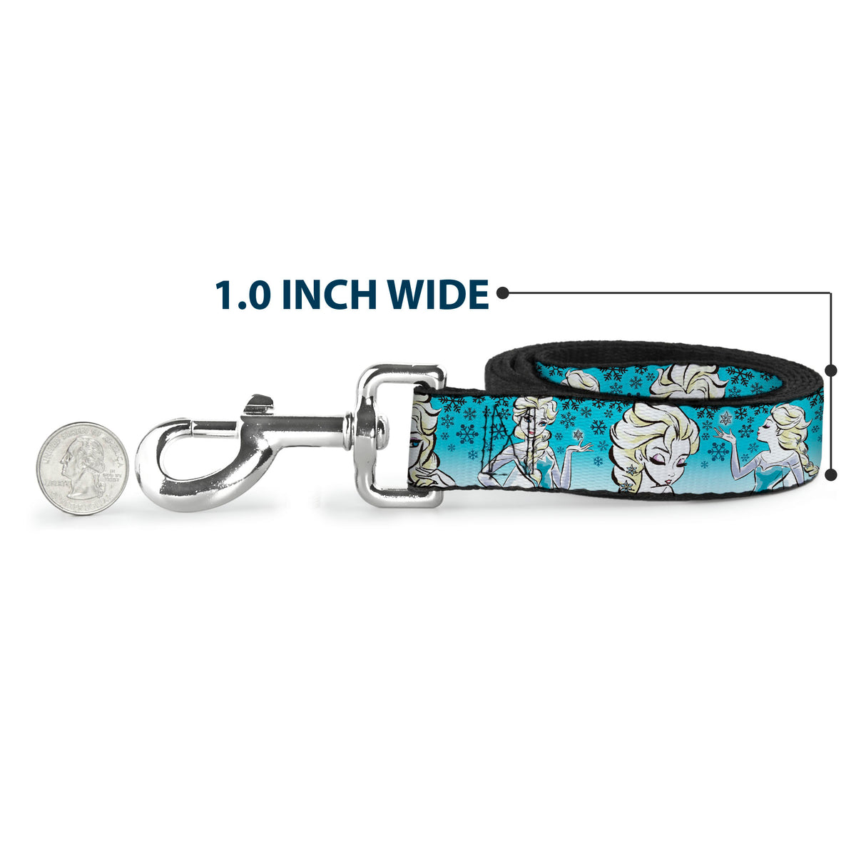 Dog Leash - Anna/Snowflakes Frozen Art Collection Poses Dog Leashes Disney
