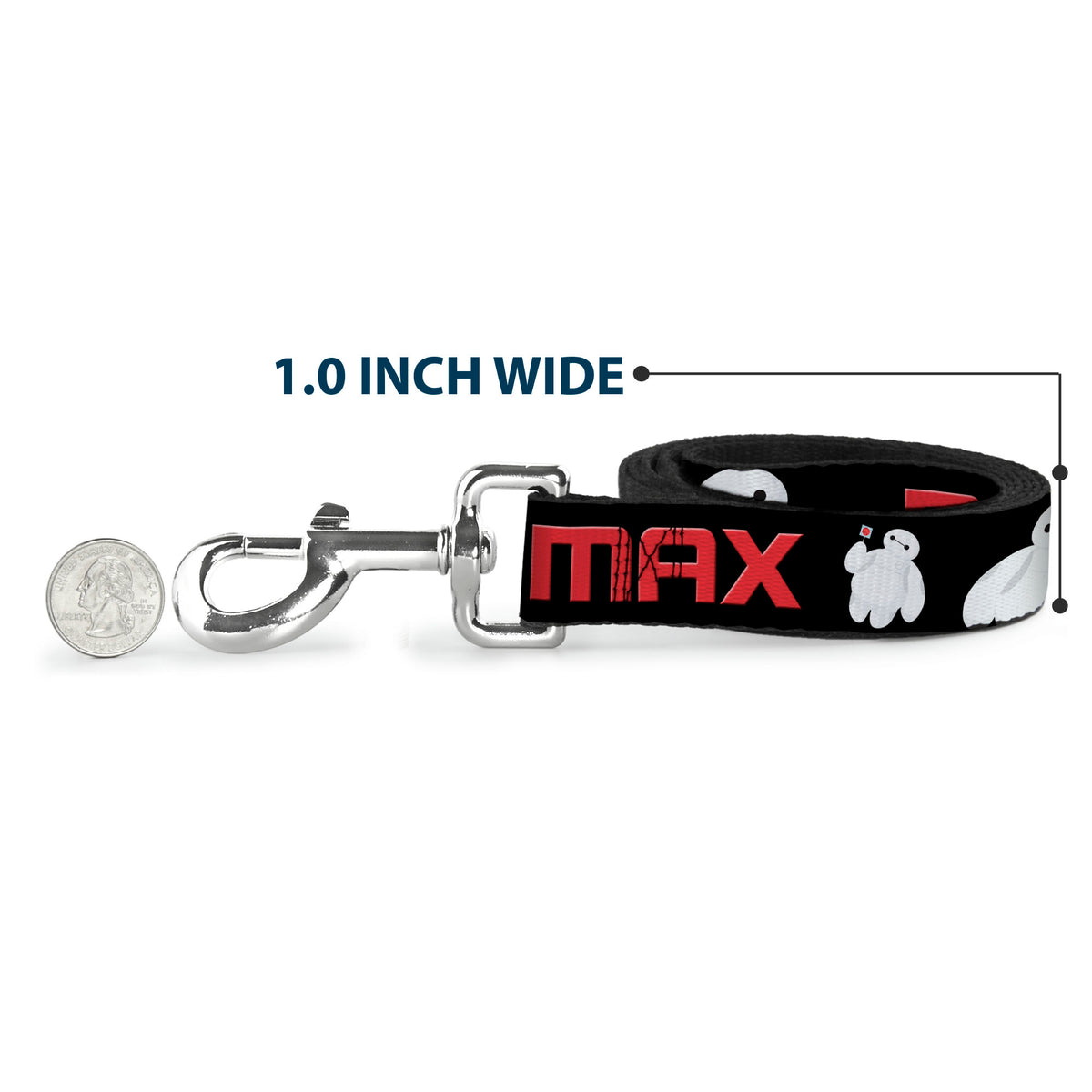 Dog Leash - BAYMAX Poses Black/White/Red Dog Leashes Disney