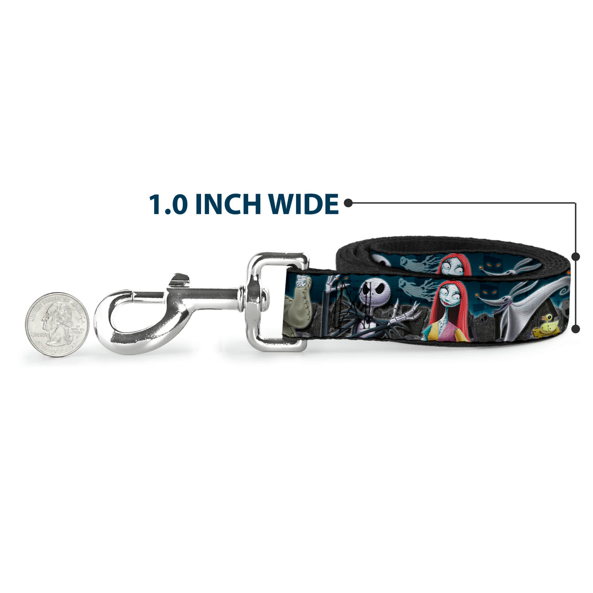 Dog Leash - Nightmare Before Christmas 4-Character Group/Cemetery Scene Dog Leashes Disney