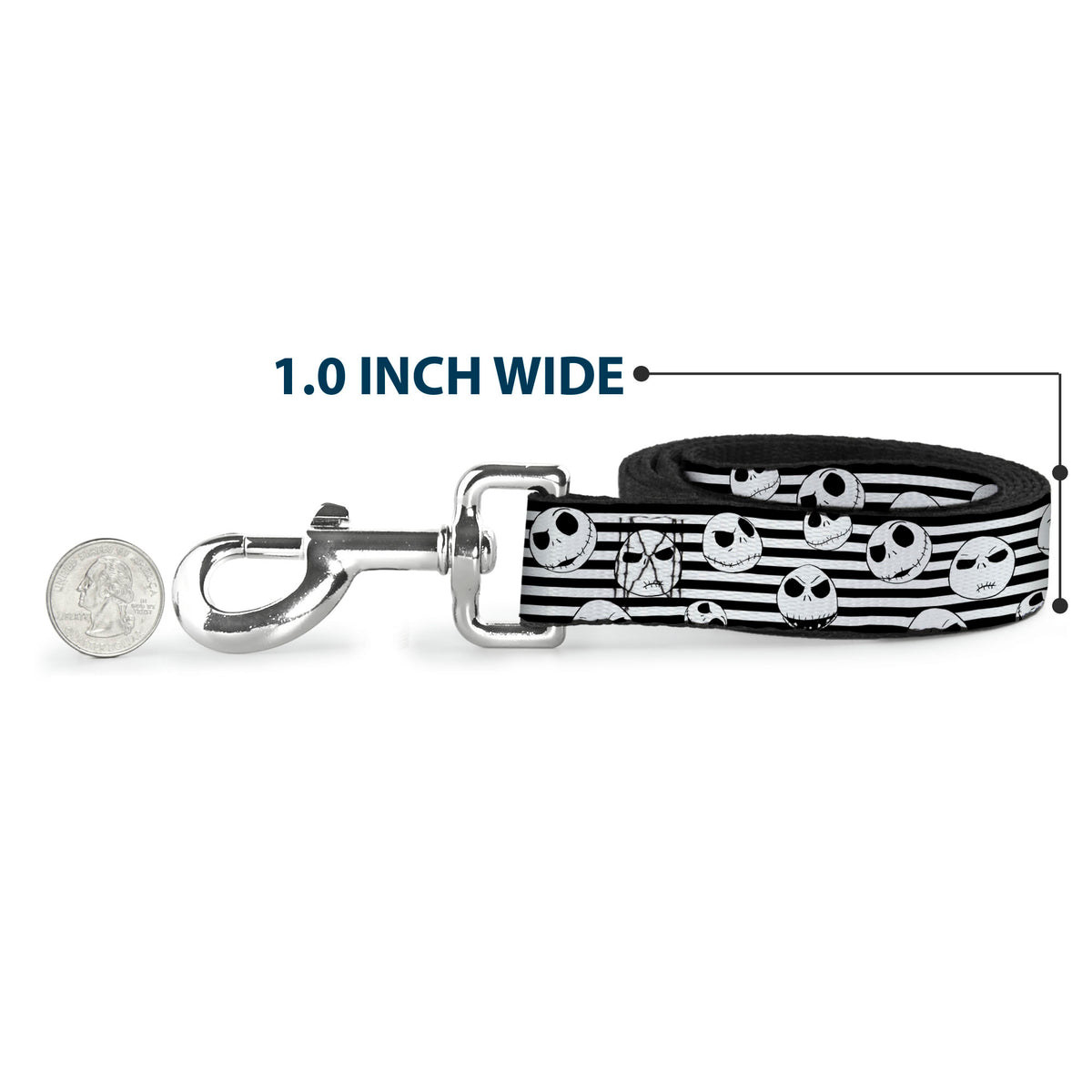 Dog Leash - Jack Expressions/Stripe White/Black Dog Leashes Disney