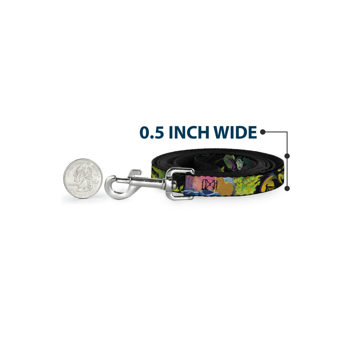 Dog Leash - Sleeping Beauty & Maleficent/Maleficent Dragon Scenes Dog Leashes Disney