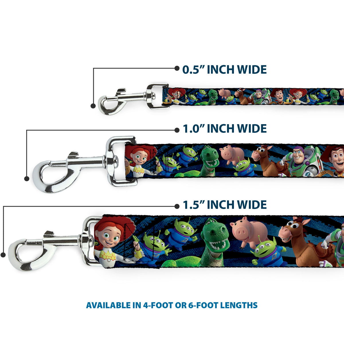 Dog Leash - Toy Story Characters Running2 Denim Rays Dog Leashes Disney