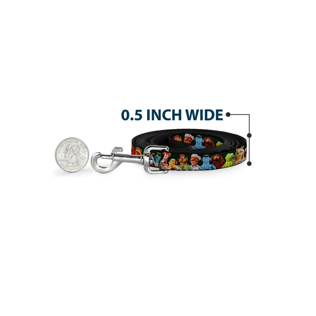 Dog Leash - Muppets 20-Character Group Pose Greens Dog Leashes Disney