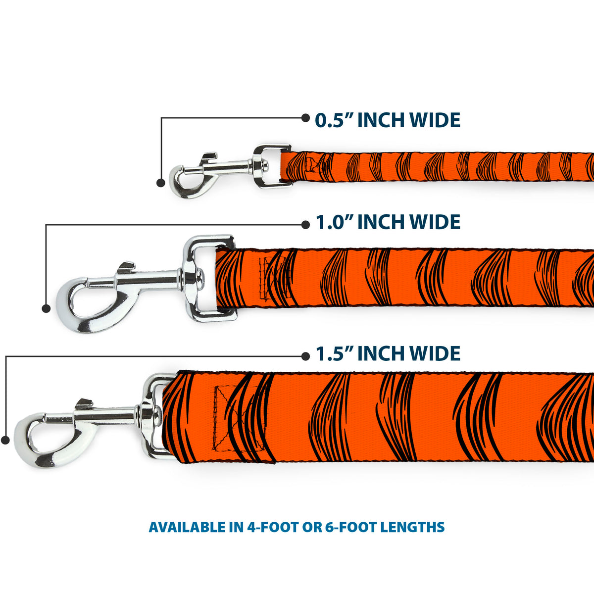 Dog Leash - Tigger Stripes Orange/Black Dog Leashes Disney