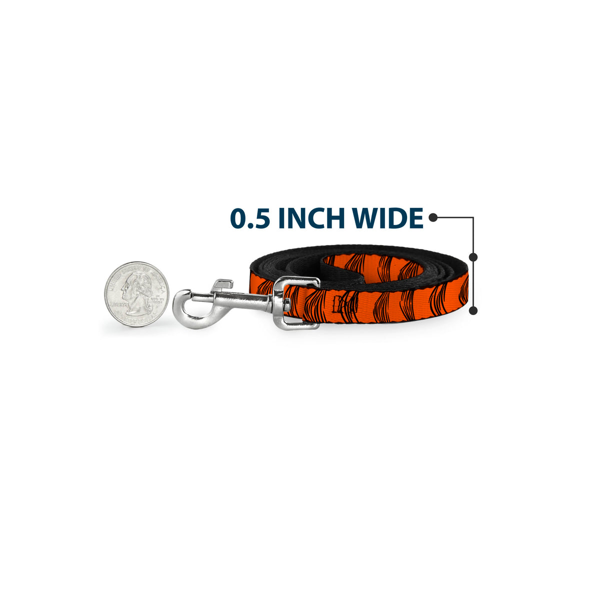 Dog Leash - Tigger Stripes Orange/Black Dog Leashes Disney