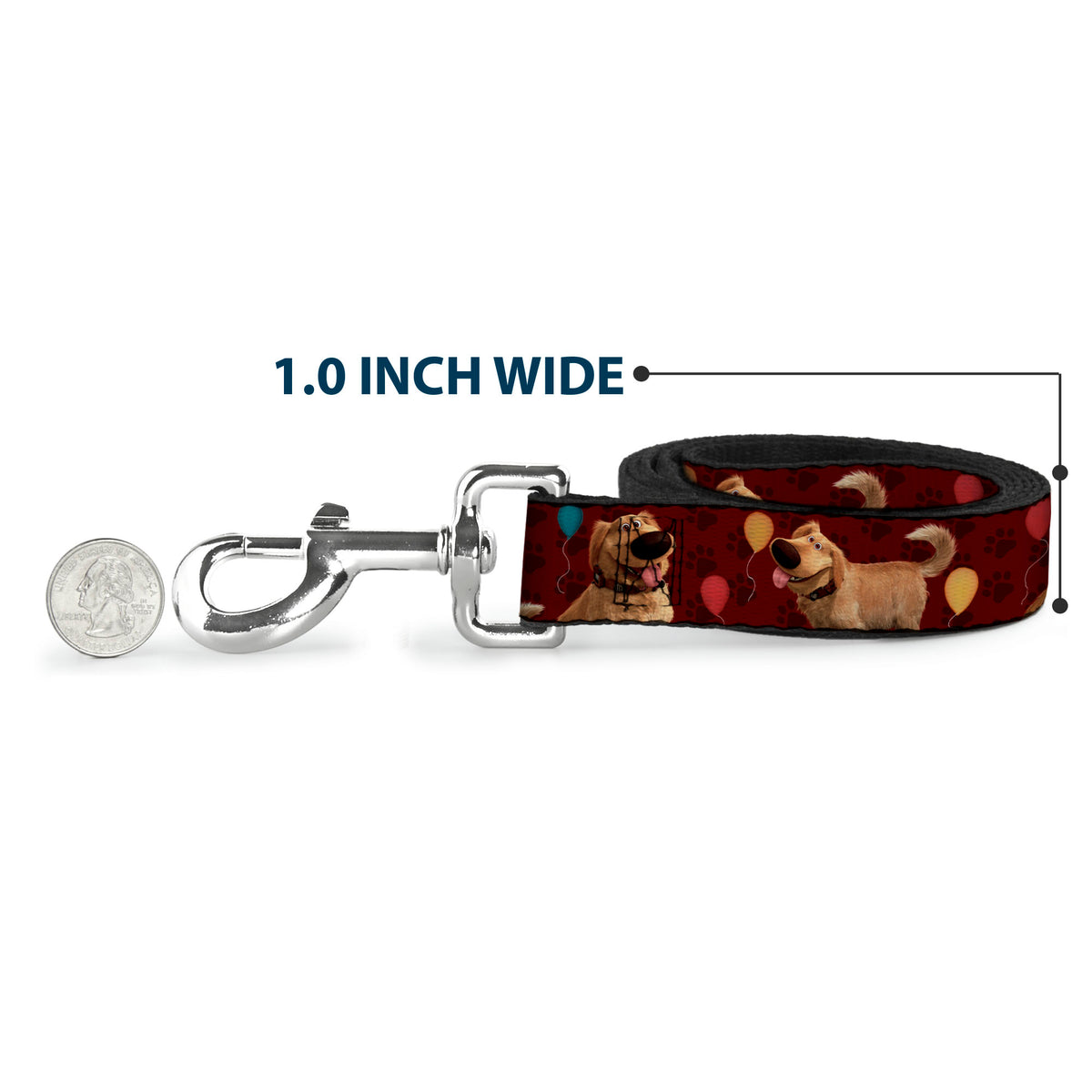 Dog Leash - Dug 4-Poses/Balloons/Paw Print Reds Dog Leashes Disney