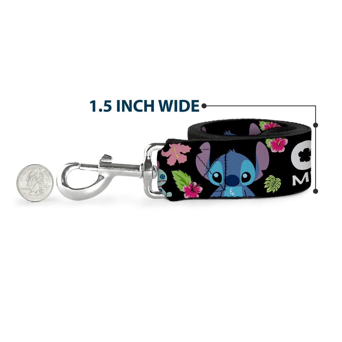 Dog Leash - Ursula 4-Poses/Shells/Ivy/Bubbles Purples/Blues Dog Leashes Disney