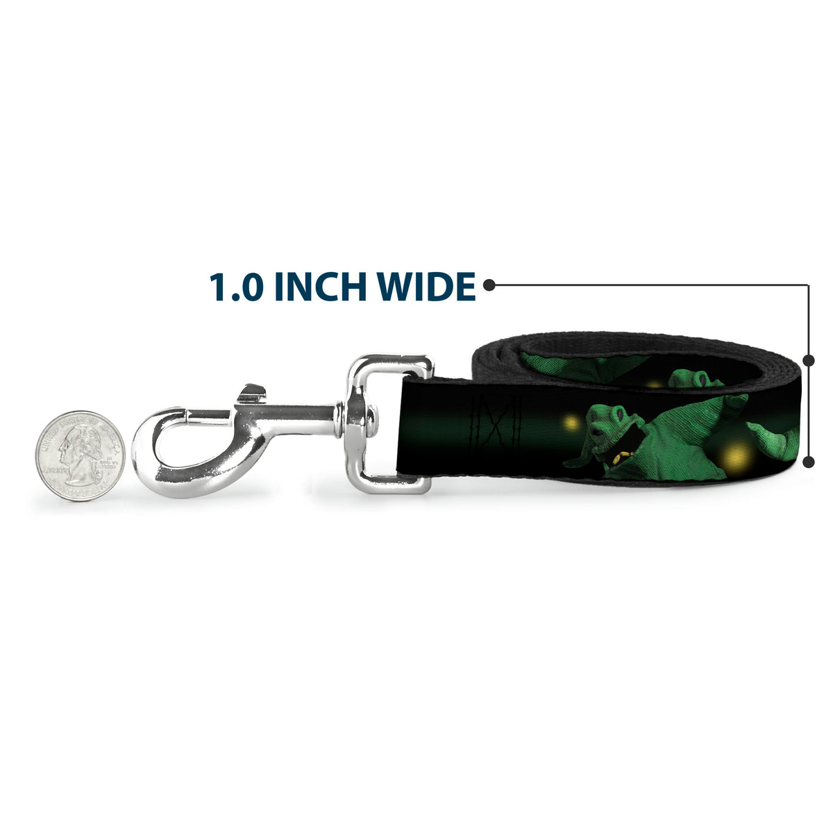 Dog Leash - Oogie Boogie 4-Poses Black/Yellow/Green Dog Leashes Disney