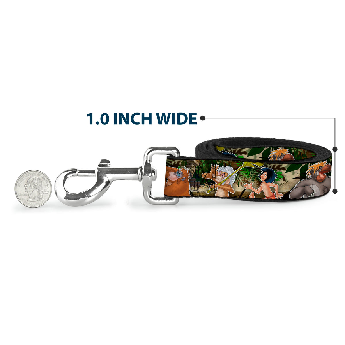 Dog Leash - The Jungle Book I Wanna Be Like You 4-Character Scene Dog Leashes Disney