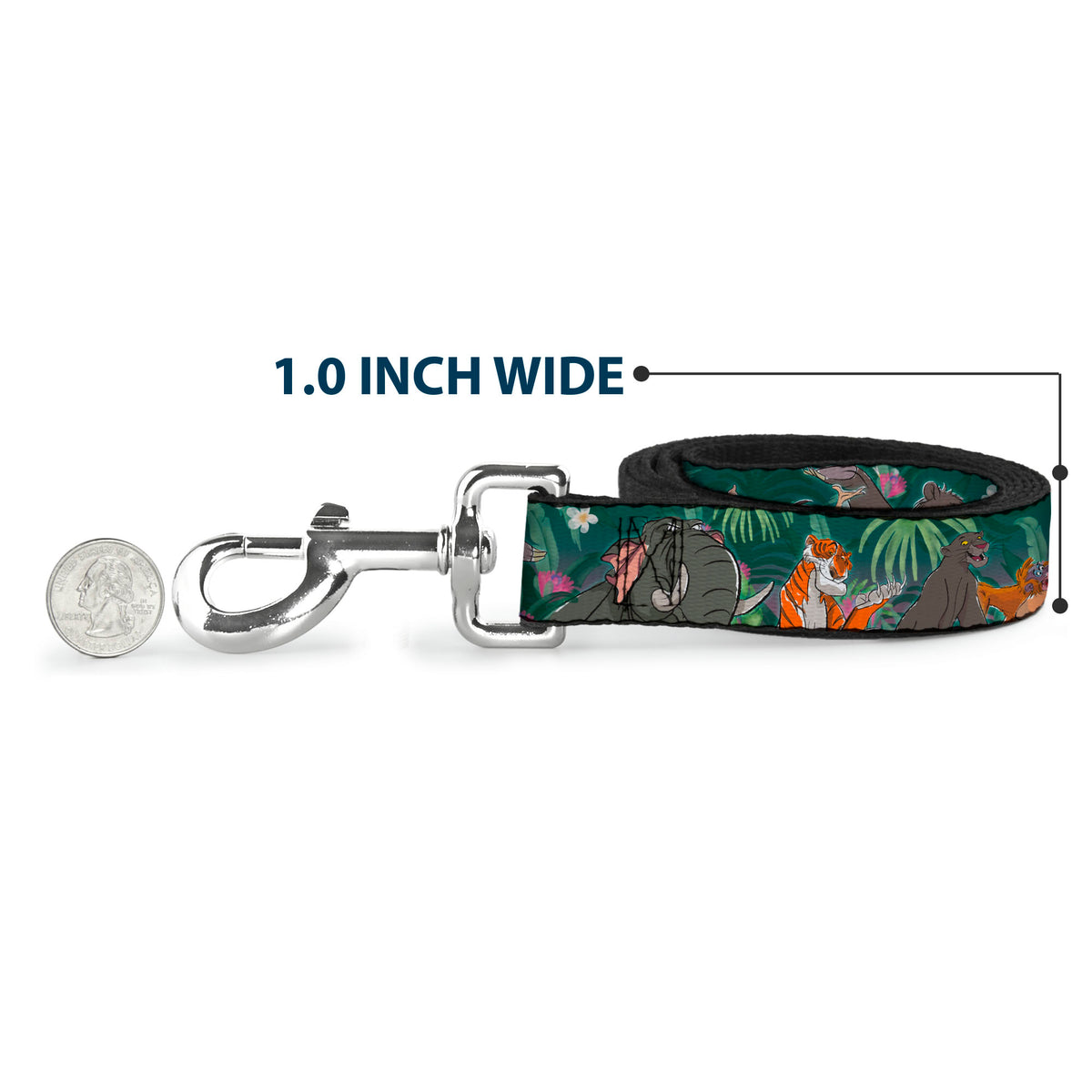Dog Leash - The Jungle Book 8-Character Group Greens Dog Leashes Disney
