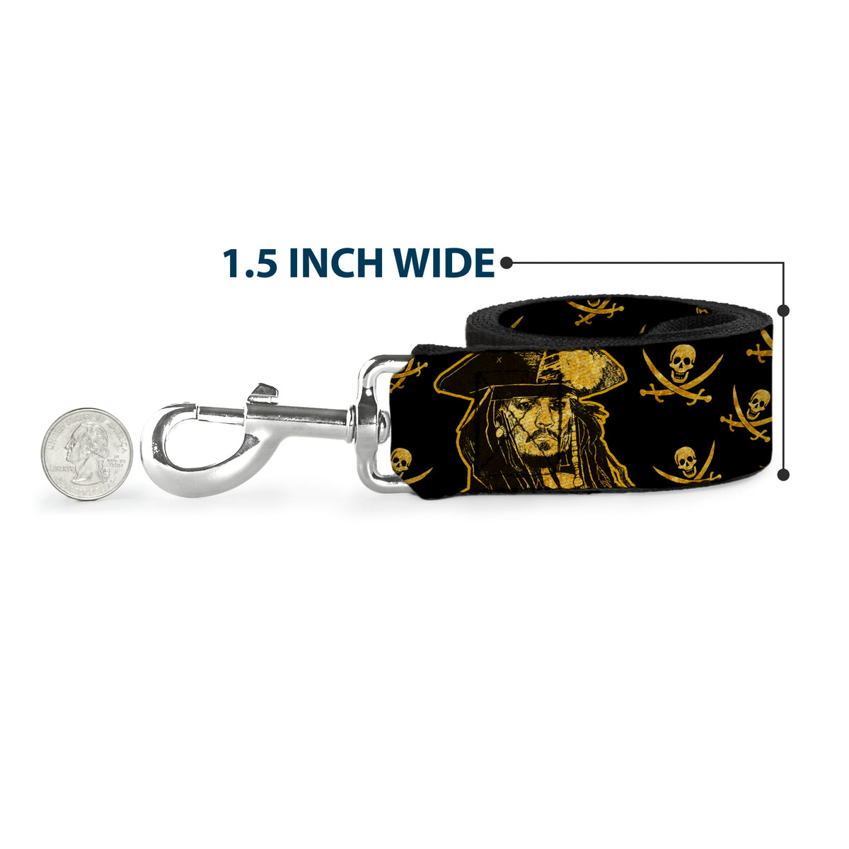 Dog Leash - Mowgli & Baloo 3-Poses Leaves/Flowers Greens/Orange Dog Leashes Disney