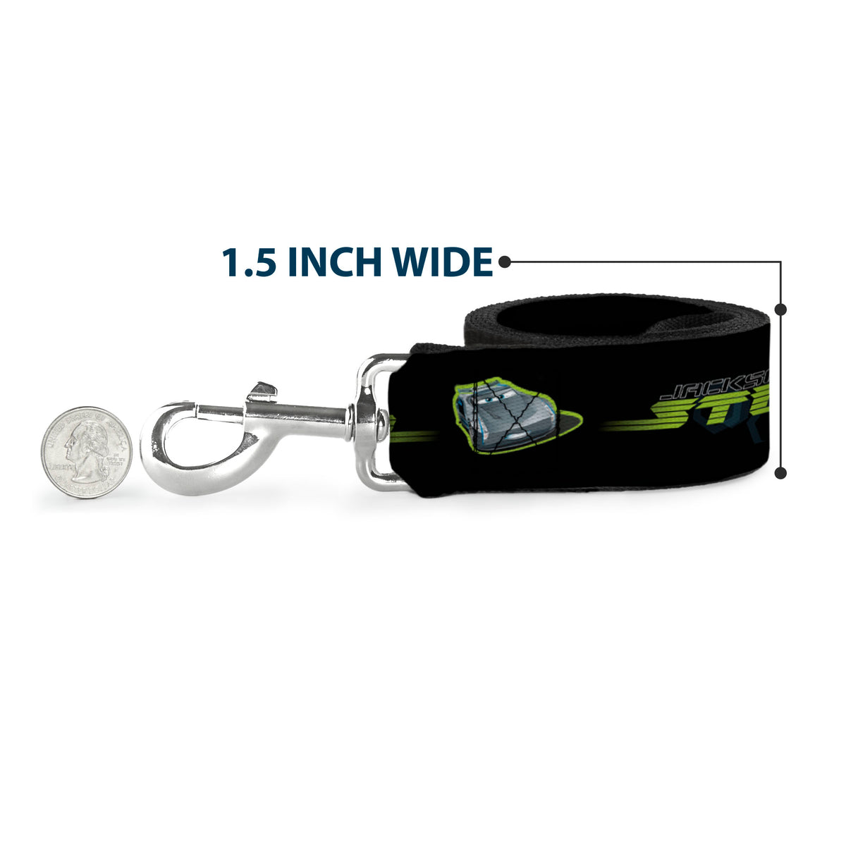 Dog Leash - White Rabbit Poses LOOKING FOR WONDERLAND/Clocks Black/Golds Dog Leashes Disney