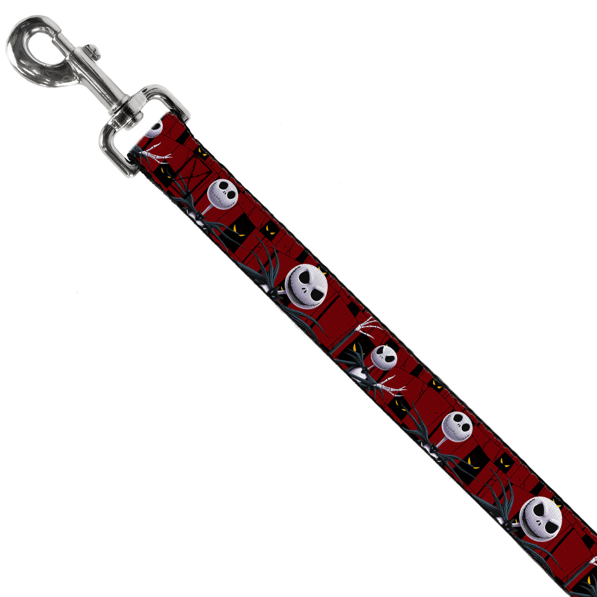 Dog Leash - Nightmare Before Christmas 3-Jack Poses/Peeping Eyes Burgundy/Black/Yellow Dog Leashes Disney