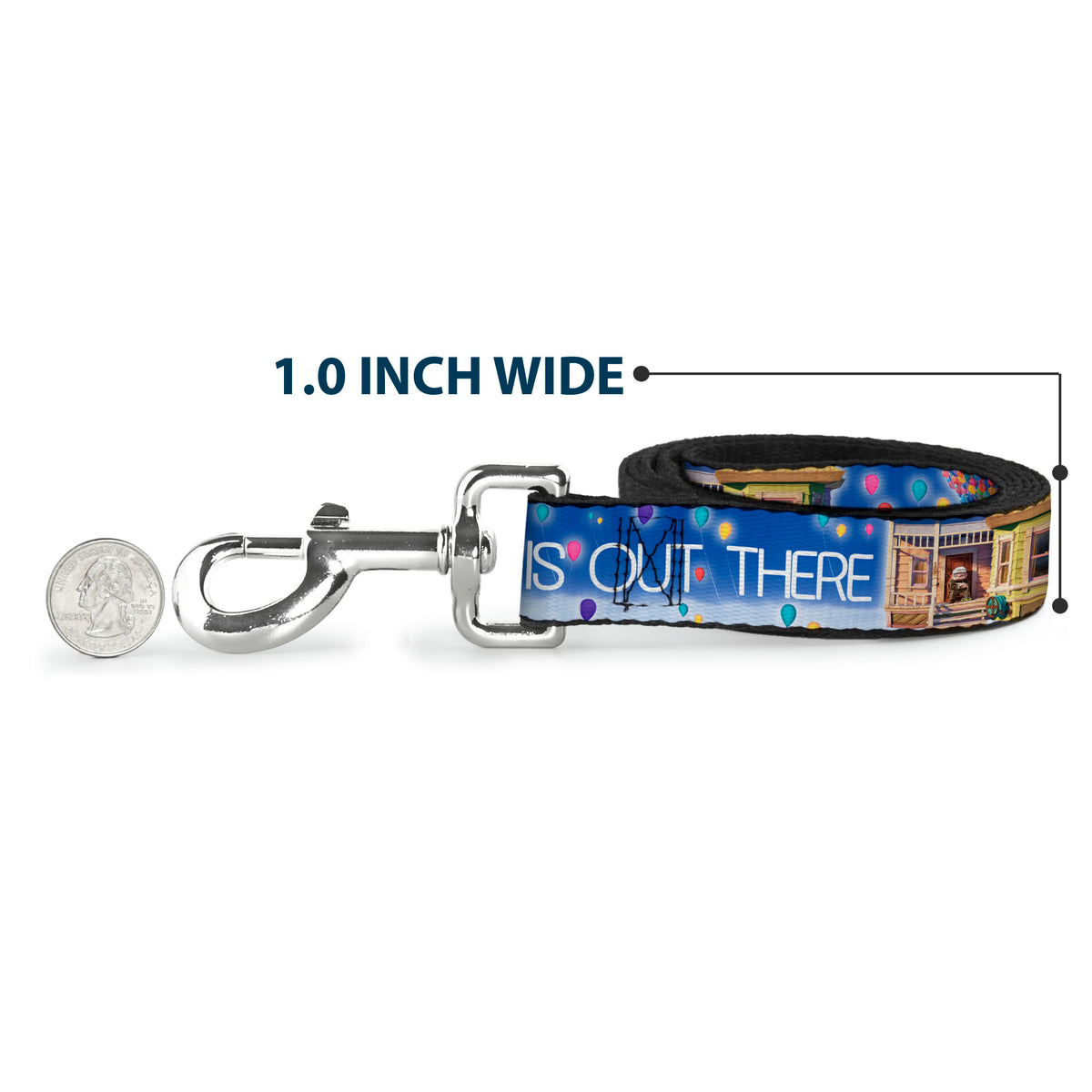 Dog Leash - ADVENTURE IS OUT THERE/Carl on Porch/Flying House/Balloons Blues/White/Multi Color Dog Leashes Disney